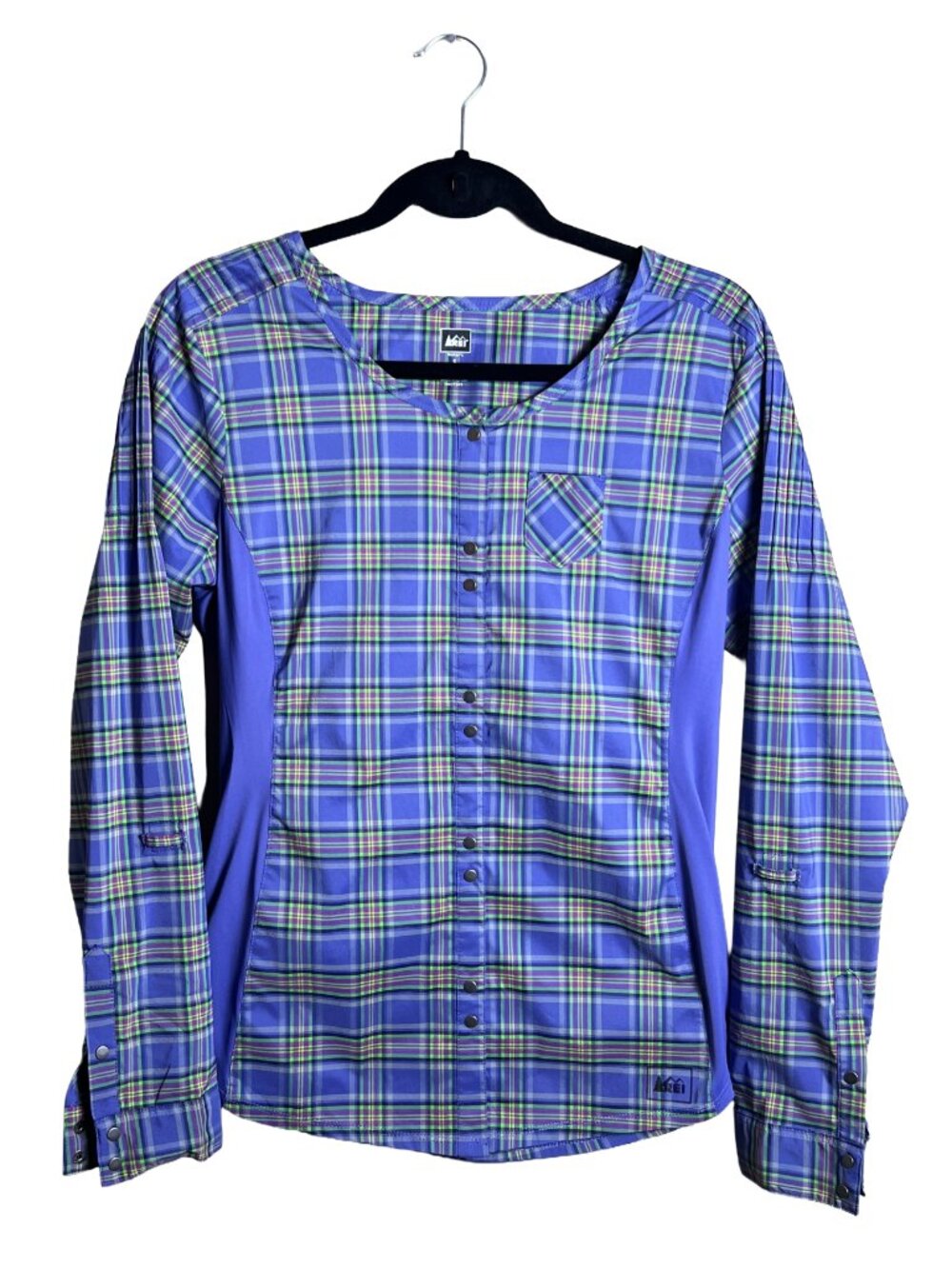 REI Plaid Long Sleeve Hiking Shirt‎ Purple S